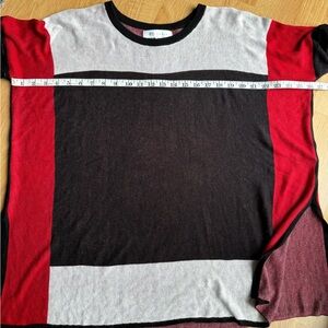 Stylish Black, Red, and Gray Women's sweater